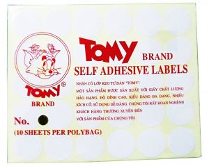 Giấy dán nhãn Tomy A5 đủ SỐ