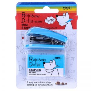 Dập ghim mini Deli 0253 ( Kèm 1 hộp ghim )