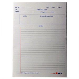 Giấy kiểm tra cấp 2 kẻ ngang 4913(10 tập/túi)